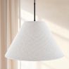Lampada a Sospensione da Soffitto con Paralume in Tessuto Beige - Fula image 7
