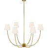 Lampadario da Soffitto Dorato con 6 Paralumi - Arena image 7