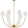 Lampadario da Soffitto Dorato con 6 Paralumi - Arena image 7