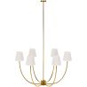 Lampadario da Soffitto Dorato con 6 Paralumi - Arena image 7