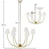 Lampadario da Soffitto Dorato con 6 Paralumi - Arena image 7