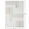 Grande Tappeto dal Design Contemporaneo e Moderno - Beige (290x200 cm) - Qara image 7