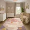 Grande Tappeto per Bambini con Disegno Stella Floreale - Rosa (290x200 cm) - Alvi image 7