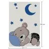 Grande Tappeto per Bambini con Disegno Orso Dormiente - Blu e Grigio (290x200 cm) - Hercai image 7