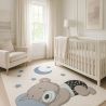 Grande Tappeto per Bambini con Disegno Orso Dormiente - Blu e Grigio (290x200 cm) - Hercai image 7