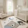 Grande Tappeto per Bambini con Disegno Orso Dormiente - Blu e Grigio (290x200 cm) - Hercai image 7