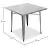 Tavolo da pranzo quadrato Stile Industriale - Stylix image 7