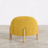 Pouf Rotondo Imbottito in Velluto a Coste con Gambe in Legno Naturale - Marrakesh image 7