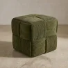 Pouf Quadrato Imbottito in Velluto a Coste - Design Moderno - Cube image 7