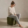Pouf Quadrato Imbottito in Velluto a Coste - Design Moderno - Cube image 7