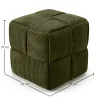 Pouf Quadrato Imbottito in Velluto a Coste - Design Moderno - Cube image 7