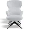 Poltrona Design Imbottita Stile Contemporaneo con Poggiapiedi - Derta image 7