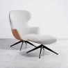 Poltrona Design Imbottita Stile Contemporaneo con Poggiapiedi - Derta image 7