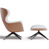 Poltrona Design Imbottita Stile Contemporaneo con Poggiapiedi - Derta image 7