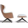 Poltrona Design Imbottita Stile Contemporaneo con Poggiapiedi - Derta image 7