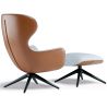 Poltrona Design Imbottita Stile Contemporaneo con Poggiapiedi - Derta image 7