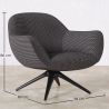 Poltrona Rivestita Design Curvo Stile Contemporaneo - Mirrel image 7