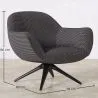 Poltrona Rivestita Design Curvo Stile Contemporaneo - Mirrel image 7