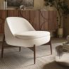 Poltrona Rivestita con Design Curvo Scandinavo - Larseen image 7