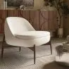 Poltrona Rivestita con Design Curvo Scandinavo - Larseen image 7