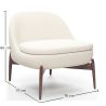 Poltrona Rivestita con Design Curvo Scandinavo - Larseen image 7