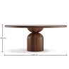 Set da Tavolo da Pranzo Rotondo con 6 Sedie in Legno - Design Minimalista - Ivette image 7