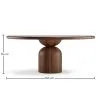 Set da Tavolo da Pranzo Rotondo con 6 Sedie in Legno - Design Minimalista - Ivette image 7