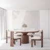 Set da Tavolo da Pranzo Rotondo con 6 Sedie in Legno - Design Minimalista - Ivette image 7