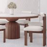 Set da Tavolo da Pranzo Rotondo con 6 Sedie in Legno - Design Minimalista - Ivette image 7