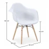 Sedia da Pranzo Design Scandinavo - Gambe in Legno - Nordika image 7