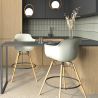 Sgabello da Bar - Design Scandinavo - Gambe in Legno - Nordika image 7