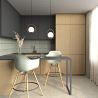 Sgabello da Bar - Design Scandinavo - Gambe in Legno - Nordika image 7