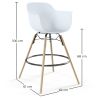 Sgabello da Bar - Design Scandinavo - Gambe in Legno - Nordika image 7