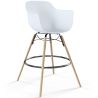 Sgabello da Bar - Design Scandinavo - Gambe in Legno - Nordika image 7