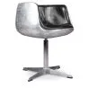 Sedia lounge - Sedia di design - Pelle e metallo - Cognac image 7