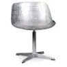 Sedia lounge - Sedia di design - Pelle e metallo - Cognac image 7