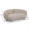 Divano Curvo di Design Stile Contemporaneo Rivestito in Chenille - Curvy image 7
