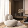 Poltrona Curva di Design Stile Contemporaneo Rivestita in Chenille - Larry image 7