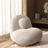 Poltrona Curva di Design Stile Contemporaneo Rivestita in Chenille - Larry image 7
