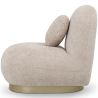 Poltrona Curva di Design Stile Contemporaneo Rivestita in Chenille - Larry image 7