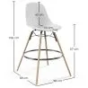 Sgabello da Bar - Design Scandinavo - Gambe in Legno - Skögur image 7