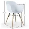 Sedia da Pranzo - Design Scandinavo - Gambe in Legno - Set di 2 - Nordika image 7