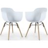 Sedia da Pranzo - Design Scandinavo - Gambe in Legno - Set di 2 - Nordika image 7