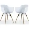 Sedia da Pranzo - Design Scandinavo - Gambe in Legno - Set di 2 - Nordika image 7