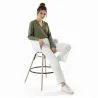 Sgabello da Bar - Design Scandinavo - Gambe in Legno - Set di 4 - Nordika image 7