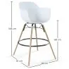 Sgabello da Bar - Design Scandinavo - Gambe in Legno - Set di 4 - Nordika image 7