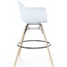 Sgabello da Bar - Design Scandinavo - Gambe in Legno - Set di 4 - Nordika image 7