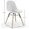Sedia da Pranzo - Design Scandinavo - Gambe in Legno - Set di 2 - Skögur image 7