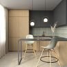 Sgabello da Bar - Design Scandinavo - Gambe in Legno - Set di 2 - Skögur image 7