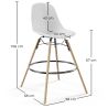 Sgabello da Bar - Design Scandinavo - Gambe in Legno - Set di 2 - Skögur image 7